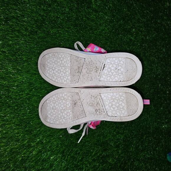 JoJo Siwa Girl's Hi Top Sneakers Heart Rainbow Bow purple pink cupcake Size 1 - Picture 6 of 7